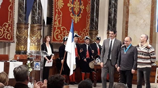 Acto de entrega de las Medallas al Mérito Ciudadano de San Sebastián.