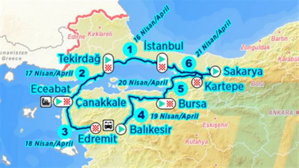 mapa tours turquia