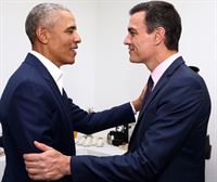 Pedro Sanchez Barack Obamarekin bildu da Sevillan