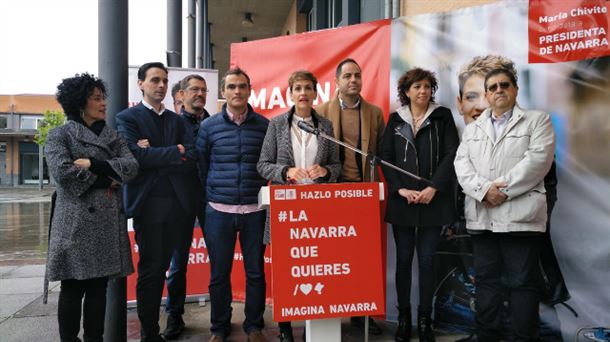 La secretaria general del PSN y candidata a la Presidencia de Navarra, María Chivite.