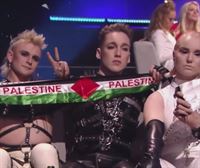 Los representantes de Islandia cuelan banderas palestinas en la final de Eurovisión