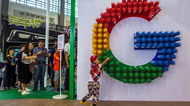 El puesto de Google en la exposición sobre Big Data que se realizó en Guiyang (China). 