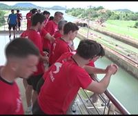 La Euskal Selekzioa visita el Canal de Panamá