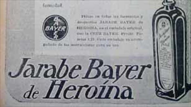 En 1912 Bayer vendía este jarabe para niños