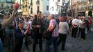 Enrique Mayaren eta UPNren aurkako protestak izan dira Iruñeko Udaletxe parean