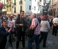 Enrique Mayaren eta UPNren aurkako protestak izan dira Iruñeko Udaletxe parean