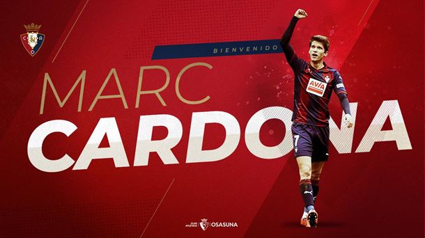 Imagen anunciando el fichaje de Marc Cardona por Osasuna