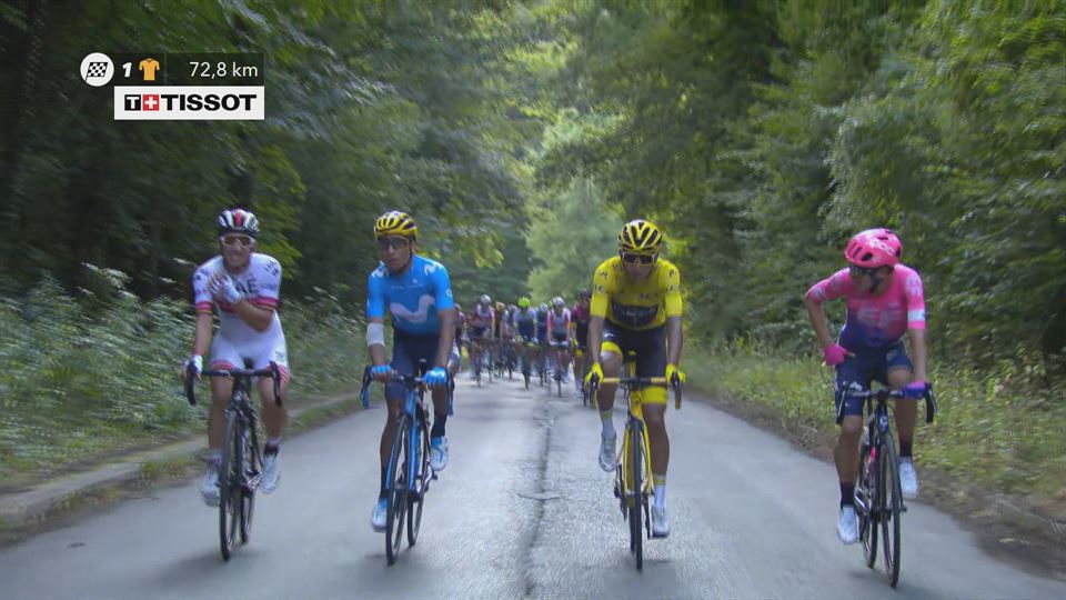 Tour de Francia Los corredores colombianos posan juntos en la 21ª etapa
