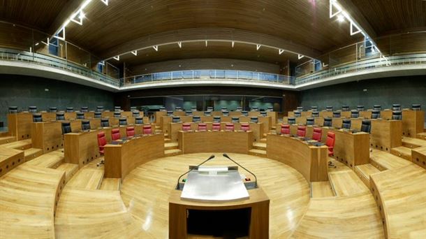 El interior del Parlamento de Navarra