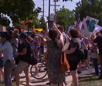 Trump protesta artean hartu dute Daytonen