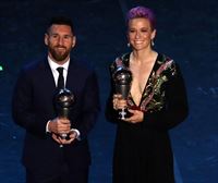 Messi y Rapinoe, galardonados con el premio The Best