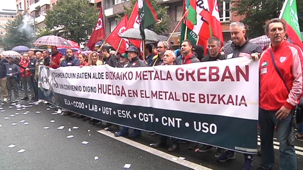 Third day of the Bizkaia Metal strike