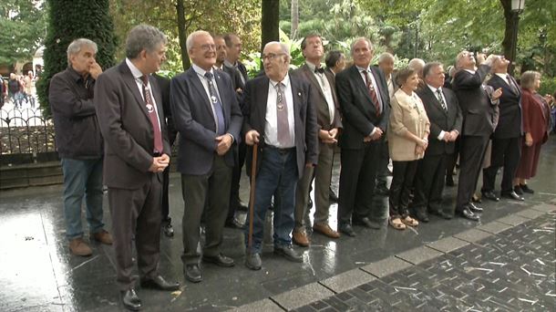 Actos de celebración del centenario de Euskaltzaindia, en Donostia