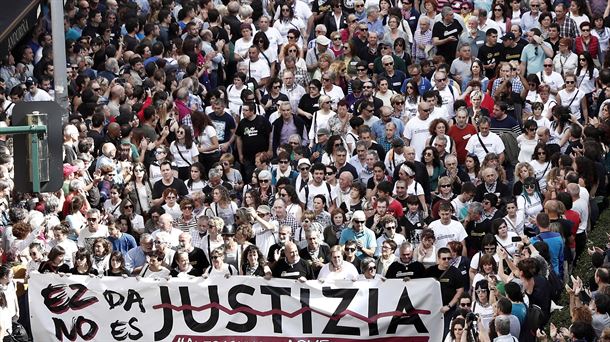 Manifestación en apoyo a los jóvenes condenados por el caso Alsasua. Foto de archivo: EFE