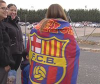 El FC Barcelona entrena en Ibaia