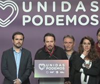 Valoración de Pablo Iglesias (Podemos) de los resultados electorales del 10N