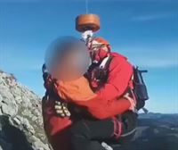 Rescate de un montañero herido en el monte Udalaitz