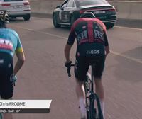 El sufrimiento de Froome en la subida a Hatta del UAE Tour