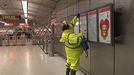 Desinfección intensiva en Metro Bilbao, para hacerle frente al coronavirus