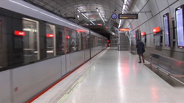 Metro Bilbao. Imagen obtenida de un vídeo de EITB Media