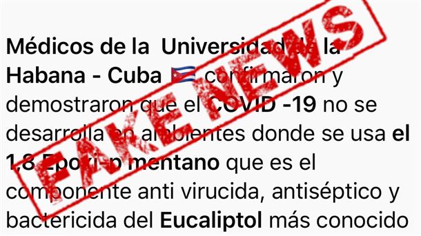 Mensaje de WhatsApp sobre un estudio de la Universidad de la Habana sobre el eucalipto.