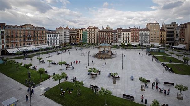 La Plaza del Castillo de Pamplona. Imagen: EFE.
