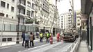 Desalojan varios edificios por un socavón provocado por las obras del metro de Donostia