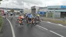 La caída de Mikel Landa y otros ciclistas en el Circuito de Getxo