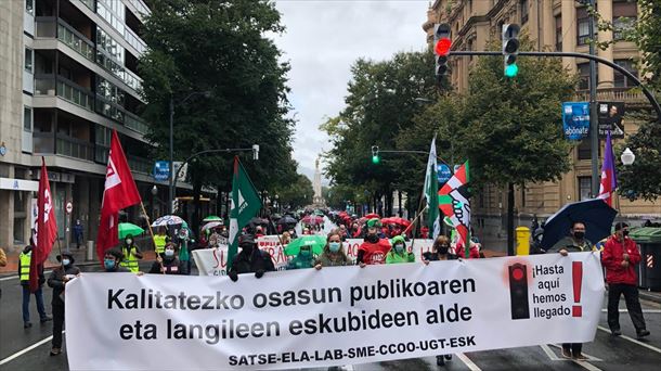 Osakidetzako langileen manifestazioa Bilbon. Argazkia: Tamara Ferrari | Euskadi Irratia