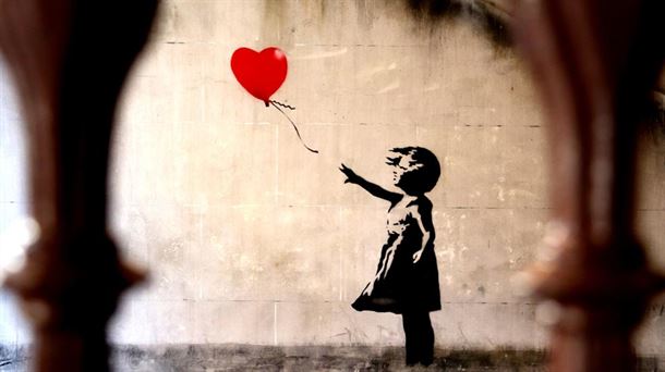 "Niña con globo", de Banksy. Fuente: internet