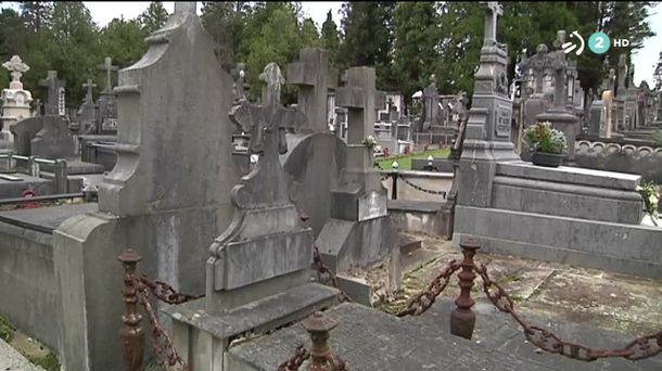 Cementerio de Derio. Imagen obtenida de un vídeo de ETB.