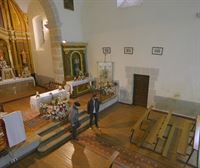 No se puede pedir más: carpaccio de cigalas en el pórtico de la Iglesia de San Pedro