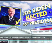Joe Biden Ameriketako Estatu Batuetako presidente hautatu dute