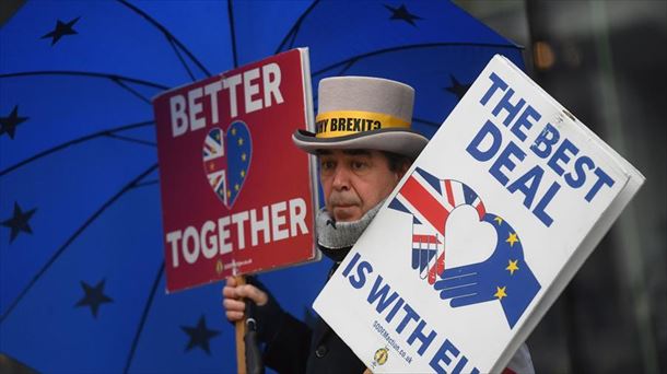 Protesta cotra el Brexit en Londres, la pasada semana. Foto: EFE
