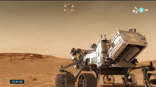 El Perseverance en Marte. Imagen obtenida de un vídeo de ETB.