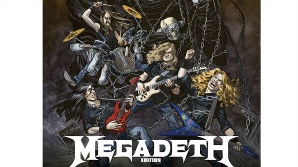 Megadeth, portada de Noches Oscuras Death Metal, por Juanjo Guarnido