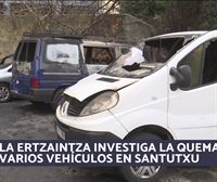 Investigan la quema de cinco coches en Santutxu