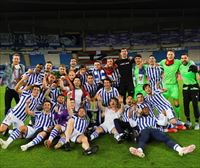 Representantes institucionales felicitan a la Real Sociedad tras ganar la Copa