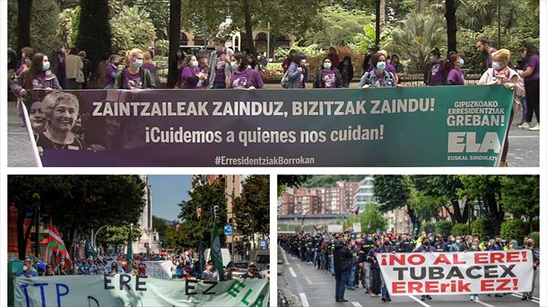 Tubacex, ITP Aero eta Gipuzkoako erresidentzietako langileen protestak. 