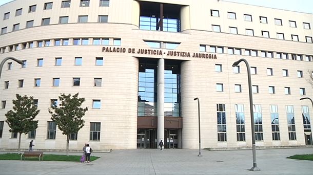 Palacio de Justicia de Pamplona. Foto de archivo obtenida de un vídeo de EITB Media
