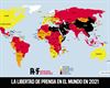Clasificación Mundial de la Libertad de Prensa 2021 | Fuente: Reporteros Sin Fronteras