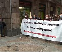 Manifestación en el Casco Viejo de Bilbao ante un desalojo previsto por Desokupa
