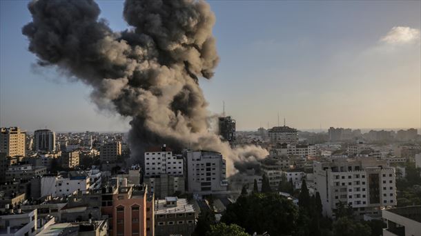 Bombardeos en Gaza. Foto: EFE