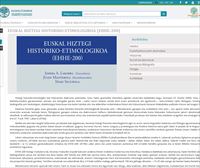 Euskaltzaindia adecúa y digitaliza el Diccionario Histórico-Etimológico Vasco