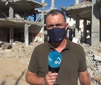 Mikel Ayestaran entra en un barrio del norte de Gaza golpeado por los bombardeos