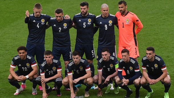 La selección de Escocia en la Eurocopa 2020. Foto: EFE