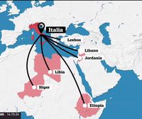 2016tik 3500 asilo eskatzaile iritsi dira Europara korridore humanitarioen bidez