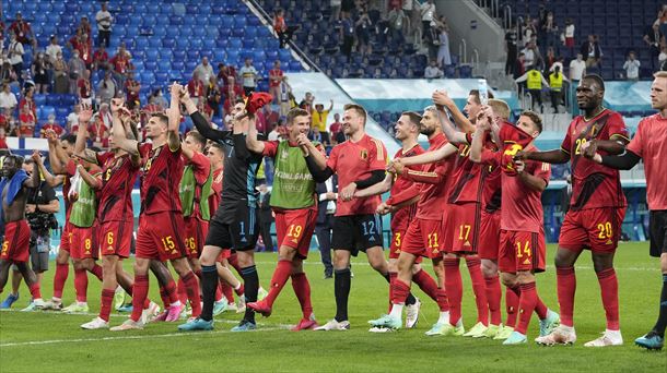La selección Belga disfruta de su pase a octavos. Foto: EFE