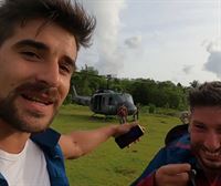 Mikel e Isma bromean sobre la llegada del helicóptero de la final