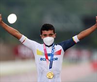 Richard Carapaz, medalla de oro en la prueba de ciclismo en ruta